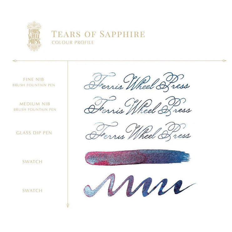 Tinta Ferritales de 20mL - Tears of Sapphire - ColorSwatch