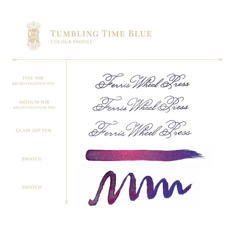 Tinta Ferritales de 20mL - Tumbling Time Blue - ColorSwatch