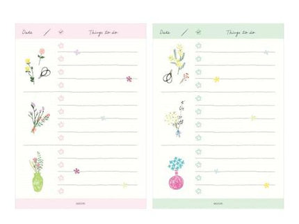 To Do Memo Pad - Flores - ColorSwatch