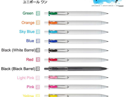 Uni ball ONE - 0.38mm - Black Barrel - ColorSwatch