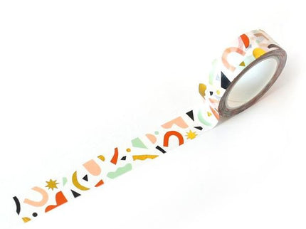 Washi Tape - Confetti Colors & Gold - ColorSwatch