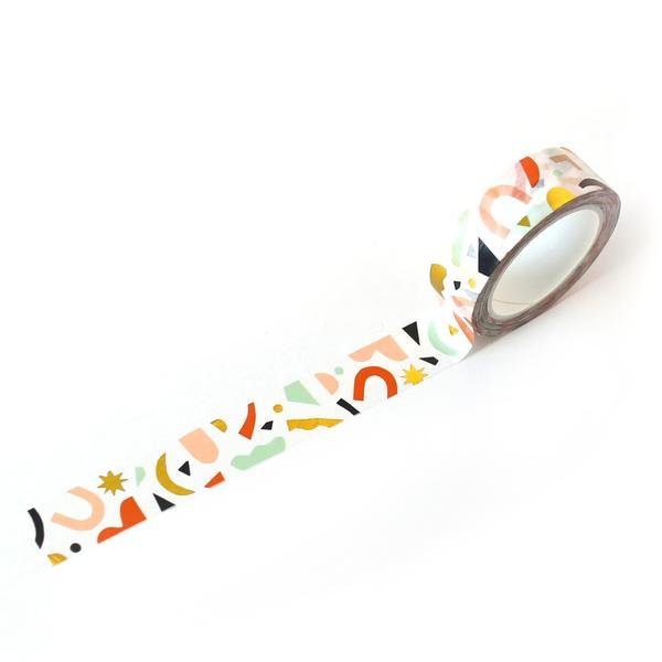 Washi Tape - Confetti Colors & Gold - ColorSwatch