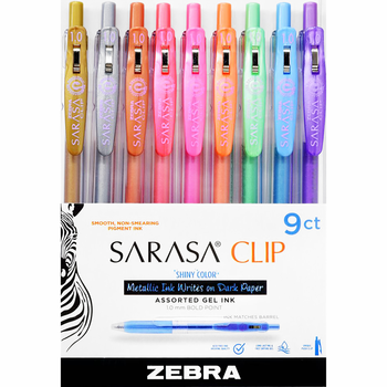 Sarasa Shiny - Set de 9 - Metálicos